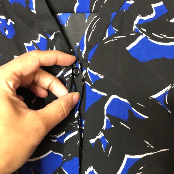 Apt 9 Womens Top Blouse Button Down Front Long Sleeves L Large Petite - Picture 6 of 9